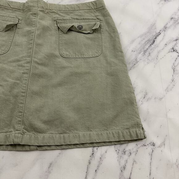 Lands End Womens Vintage Y2k Skort Size M Taupe Gray Cargo Cotton - Picture 11 of 12